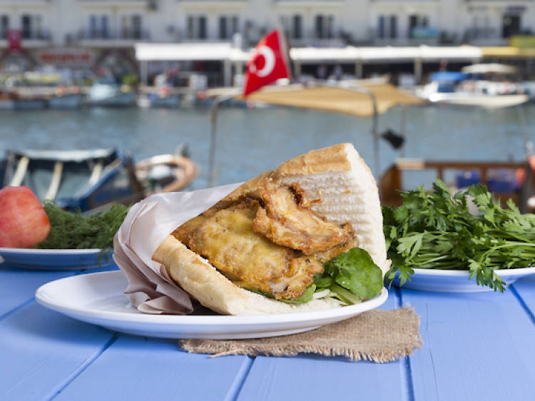 Scarf down a balık ekmek on the go at Eminönü