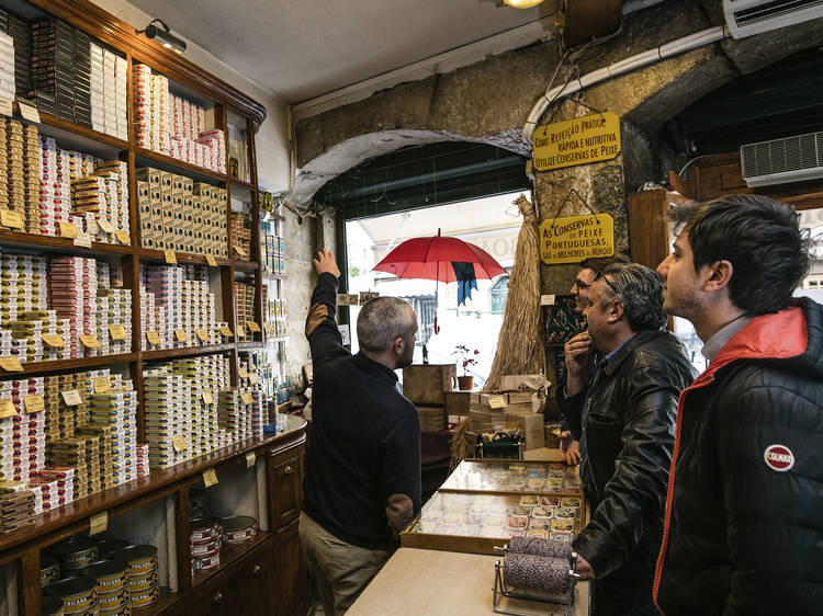 Open a traditional Portuguese can at Conserveira de Lisboa